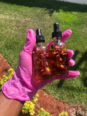 Rose petal facial oil