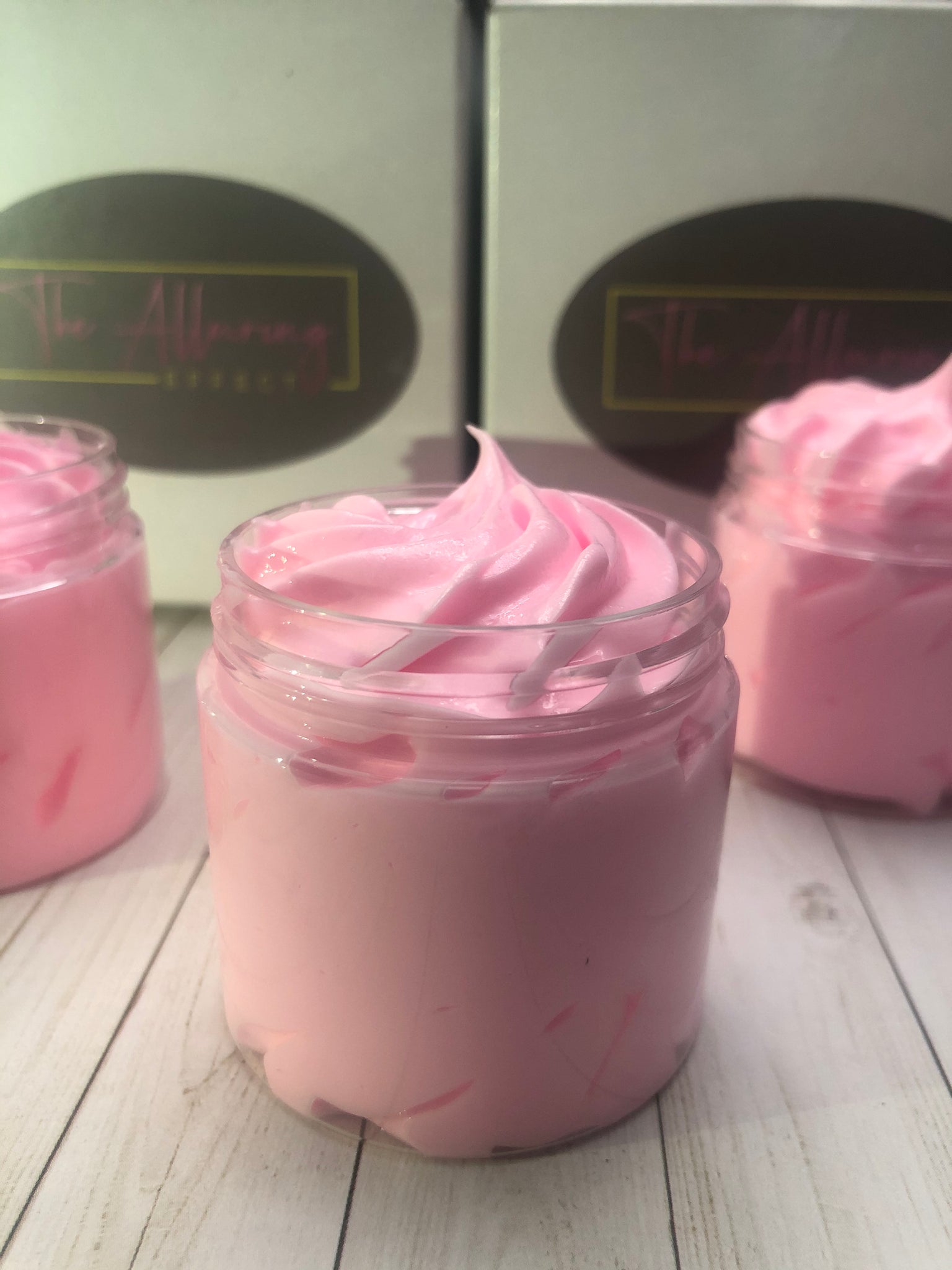 Pink body butter